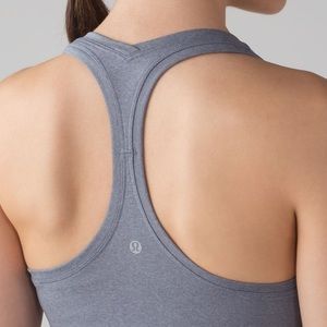 EUC Lululemon Cool Racerback Heathered Sterling